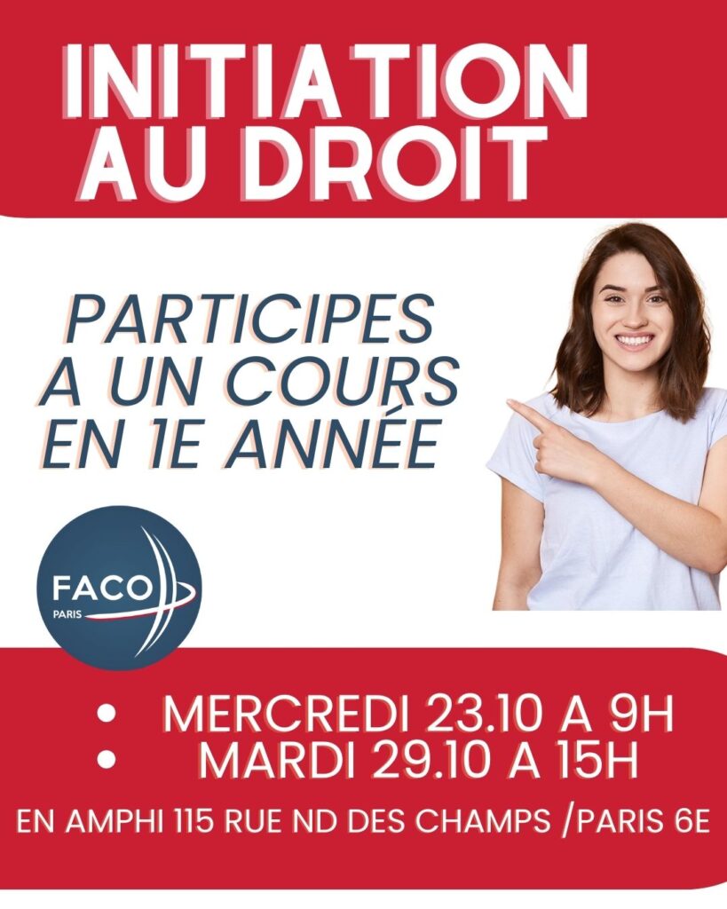 Participes à un cours de droit a la FACO