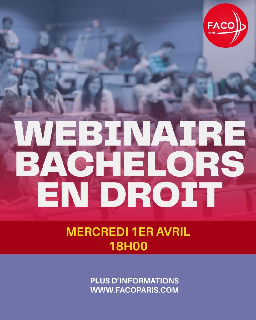 WEBINAIRE BACHELORS EN DROIT FACO